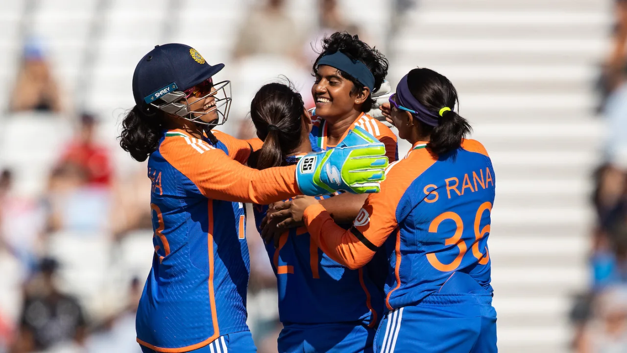 India taking wicket celebration